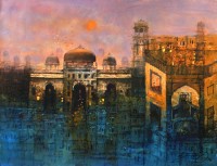 A. Q. Arif, 22 x 28 Inch, Oil on Canvas, Cityscape Painting, AC-AQ-209